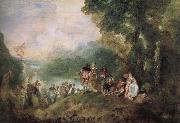Jean antoine Watteau The base Shirra island goes on a pilgrimage Spain oil painting artist